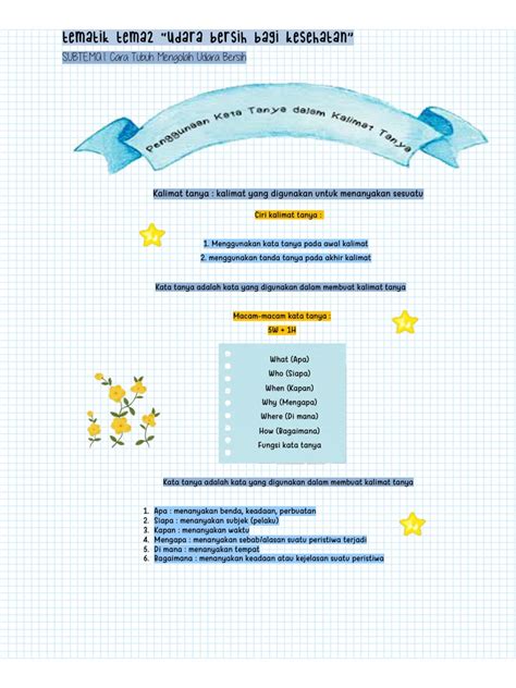 Penggunaan Kata Tanya Dalam Kalimat Tanya | PDF