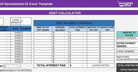 Free Credit Card Payoff Spreadsheet Create A Debt Plan In Excel