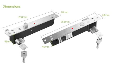 Oem Manufacturer Drop Bolt Lock Key Open Fail Secure Sturdiness