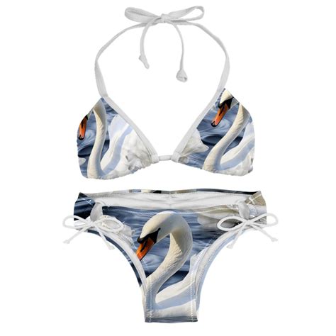 Swan Detachable Sponge Adjustable Strap Bikini Set Two Pack Swimsuits For Women Walmart