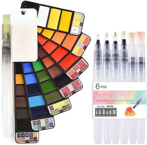 Set De Peinture Aquarelle Voyage Solide Aquarelle Peinture Pliable