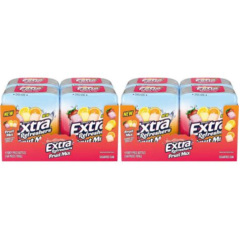 Extra Refreshers Fruit Mix Sugar Free Chewing Gum Bulk 40 Pieces Per