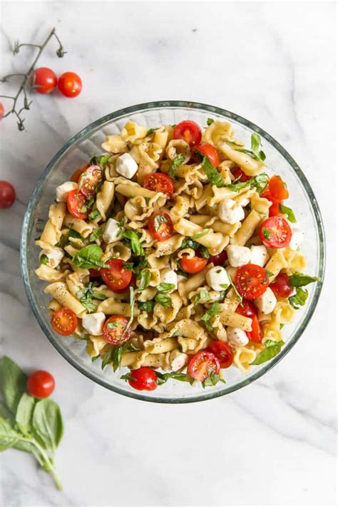 Caprese Pasta Salad • Fit Mitten Kitchen