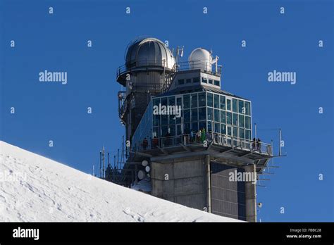 vue panoramique de lobservatoire de la jungfrau banque dimage