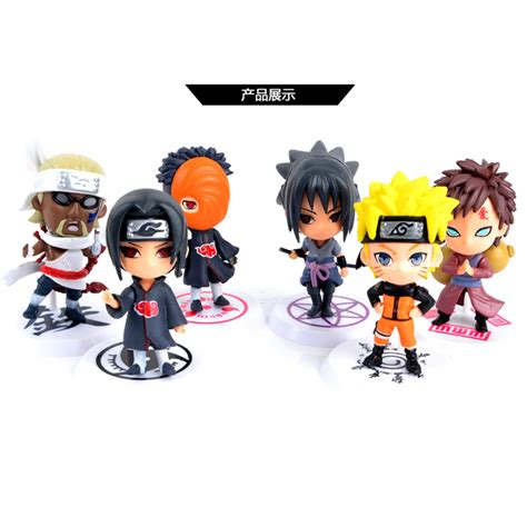 Ready Stock Pcs Naruto Action Figure Cm Gaara Itachi Sasuke Obito