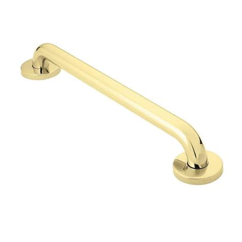 Moen Home Care 24 In X 1 1 4 In Concealed Screw Grab Bar With Securemount In Polished Brass