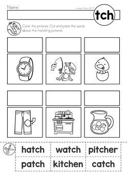 Tch Words Worksheet