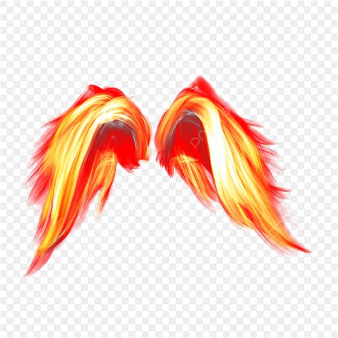 Flame Wings White Transparent Wings Red Flame Wing Simulation Fire