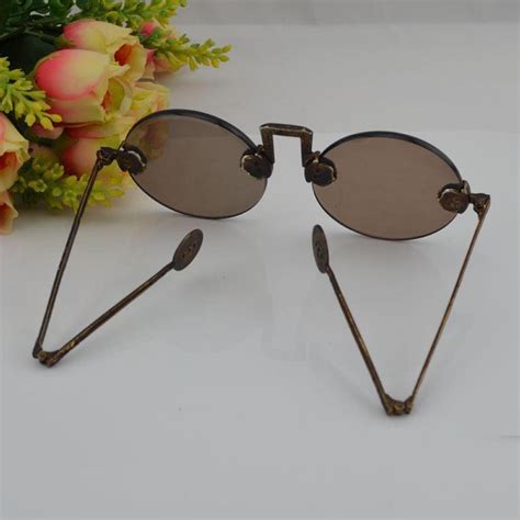 1800s Chinese Vintage Antique Optical Round Sunglasses Used Etsy