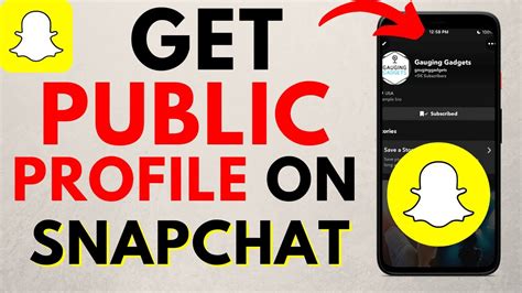 How To Make Public Profile On Snapchat Get Subscribe Button On Snapchat Youtube