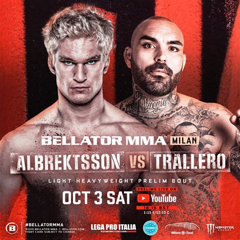 Cartel del combate de David Trallero en Bellator MMA - Dénia.com