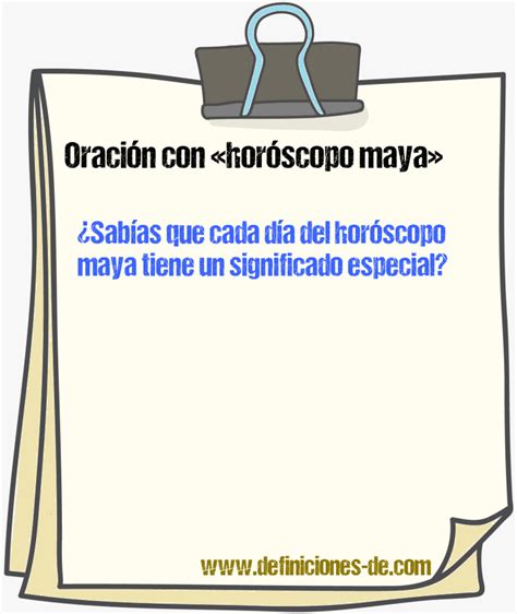 Oraciones Con Hor Scopo Maya