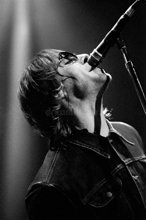 Oasis The Singer Liam Gallagher During The Concert Editorial