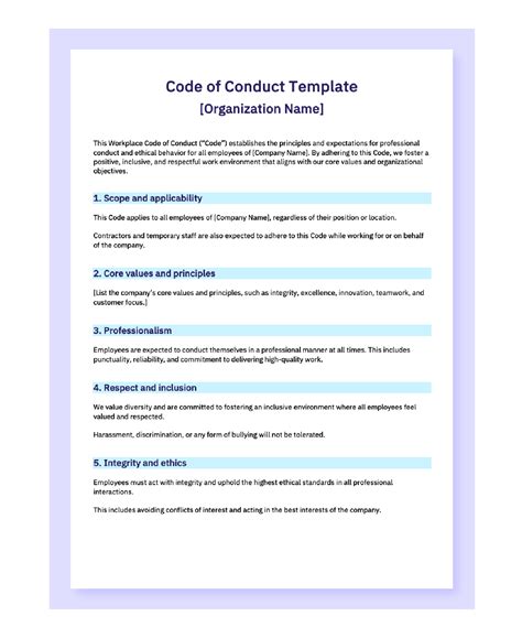 [Free] Code of Conduct Template and Guide (With Examples) - AIHR