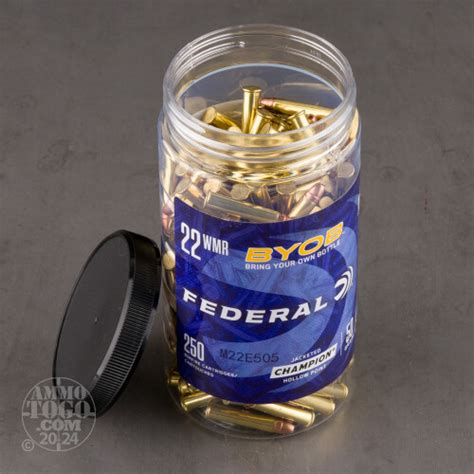 22 Magnum WMR Ammunition For Sale Federal 50 Grain Jacketed Hollow