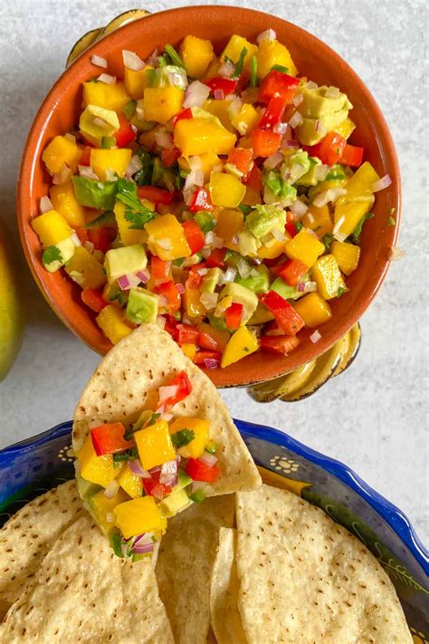 Fresh Mango Avocado Salsa Easy Recipe Flavored Apron