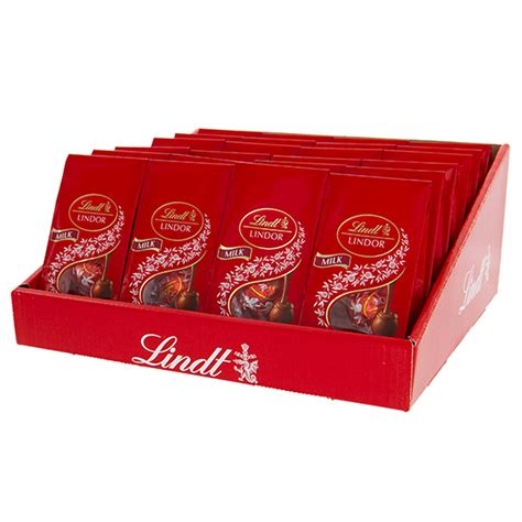 Lindt Lindor Truffles Milk Chocolate Mini Bags 24ct Display Box