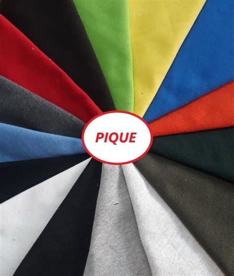 Polyester Cotton PIQUE POLY COTTON FABRIC Plain Solids Multicolour At