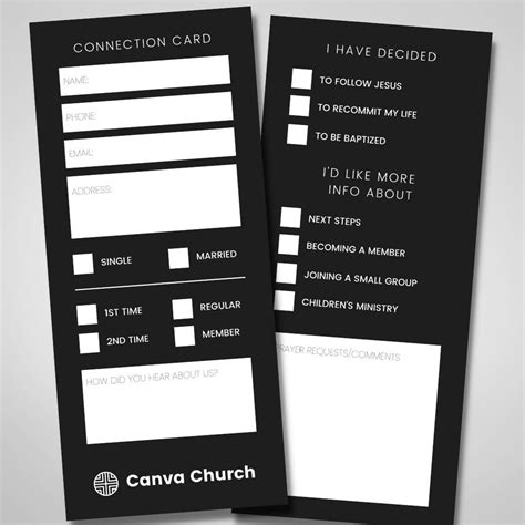 Connection Card Template