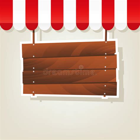 Wooden Signboard Stock Vector Illustration Of Sale Post