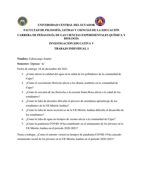 Trabajo De Investigacion Individual Pdf