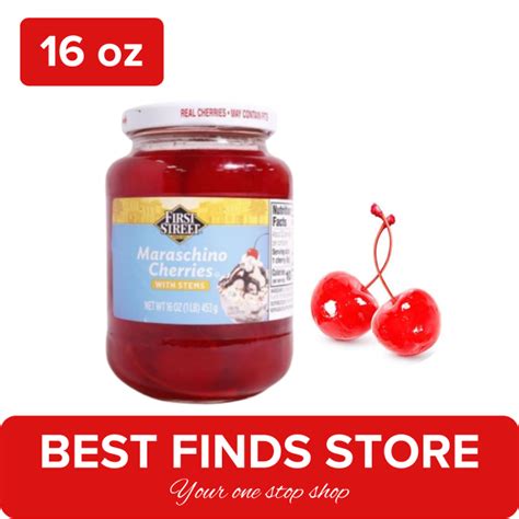 First Street Maraschino Cherries With Stems 453g Lazada Ph