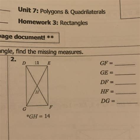 Unit 7 Polygons And Quadrilaterals Answers Polygons And