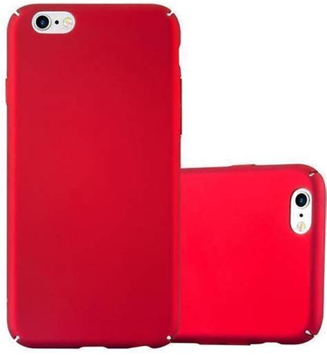 Cadorabo Hoesje Voor Apple IPhone 6 6S In METAAL ROOD Hard Case