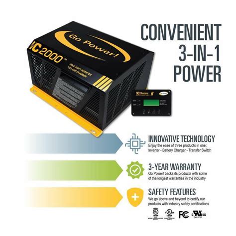 Go Power Gp Ic Pkg W Pure Sine Wave Inverter Charger