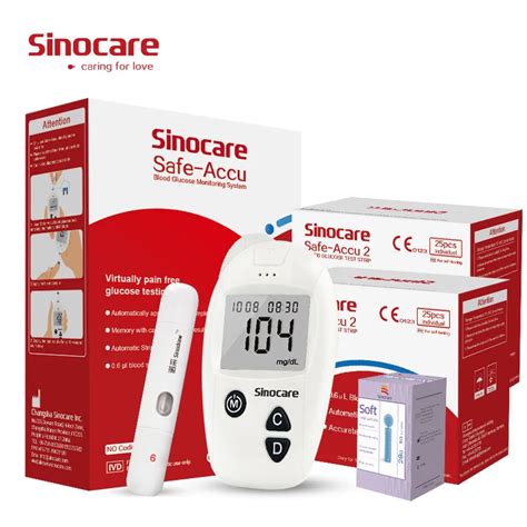 Sinocare Medidor de azúcar en la sangre safe accu para diabéticos