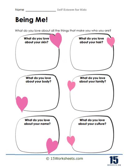 Self Esteem Worksheets Worksheets