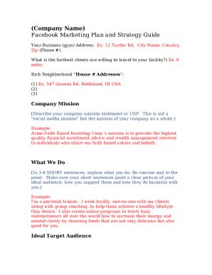 How To Create A Social Media Marketing Strategy Doc Template Pdffiller