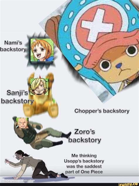 Zoro's backstory Me thinking Usopp's backstory was the saddest part of ...