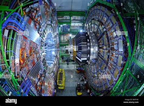 Switzerland Geneva Interior Of Cern Laboratory For Nuclear Stock