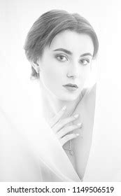 Naked Sensual Woman Veil On White Stock Photo Shutterstock