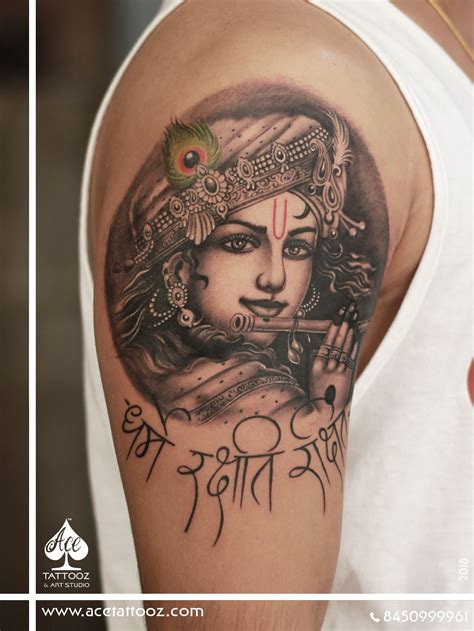 Lord Krishna Tattoo Designs Ace Tattooz And Art Studio Krishna Tattoo