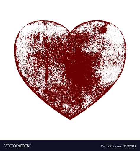 Distress Heart Shape Royalty Free Vector Image