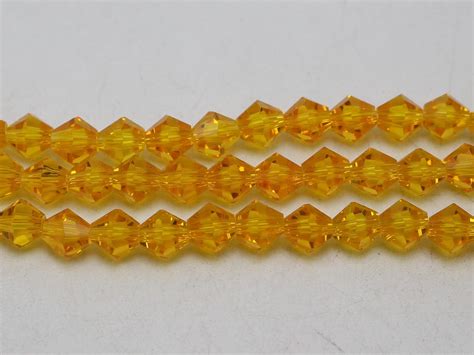 100pcs 6mm Bicone Bead Faceted Crystal Glass Beads Color For Choice Ebay