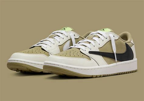 Travis Scott Unveils A New Olive Spin On Air Jordan 1 Low Og Golf