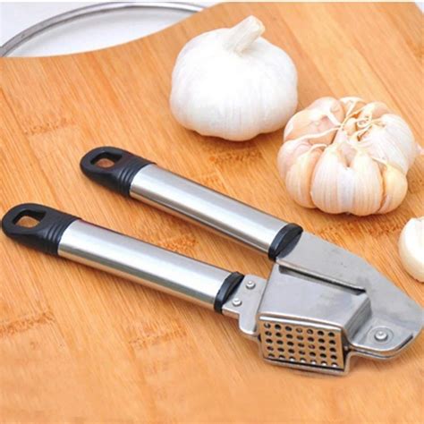 1 Pc Garlic Press Stainless Steel Alloy Ginge Crusher Garlic Presses