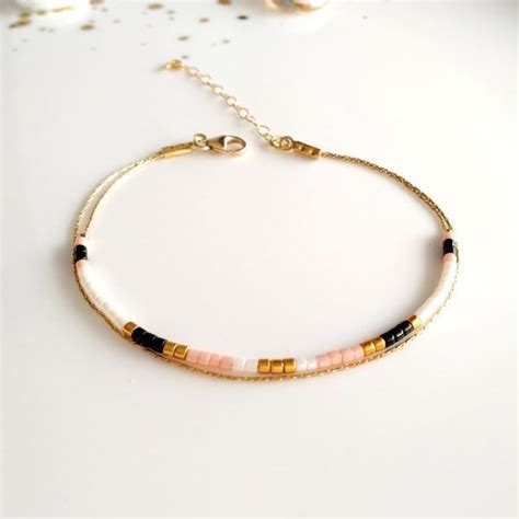 Green Aventurine Rose Quartz Gold Bracelet Nicteshop