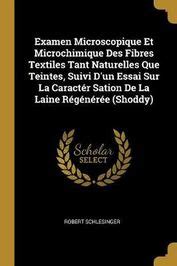 Examen Microscopique Et Microchimique Des Fibres Textiles Tant