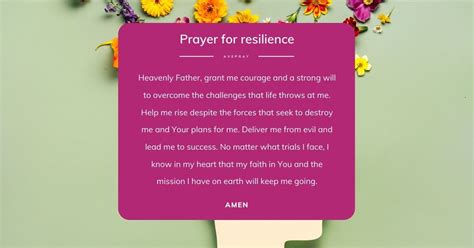 Prayer For Resilience Avepray