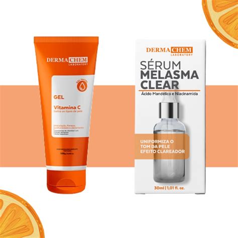 Kit Gel Anti Idade Vitamina C S Rum Melasma Clear Clareador