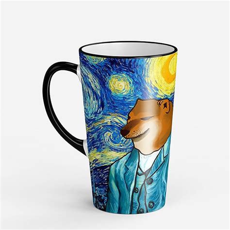 Cupart Taza Oz Para Caf O T Perrito Cheems En La Noche