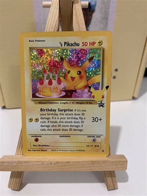 Pok Mon Birthday Pikachu Th Anniversary Celebrations Classic Wotc