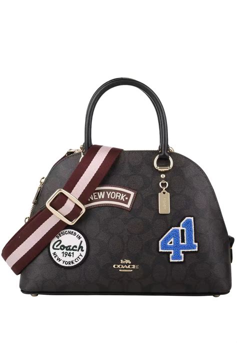 Buy Coach Coach Katy Satchel In Signature Canvas With Ski Patches