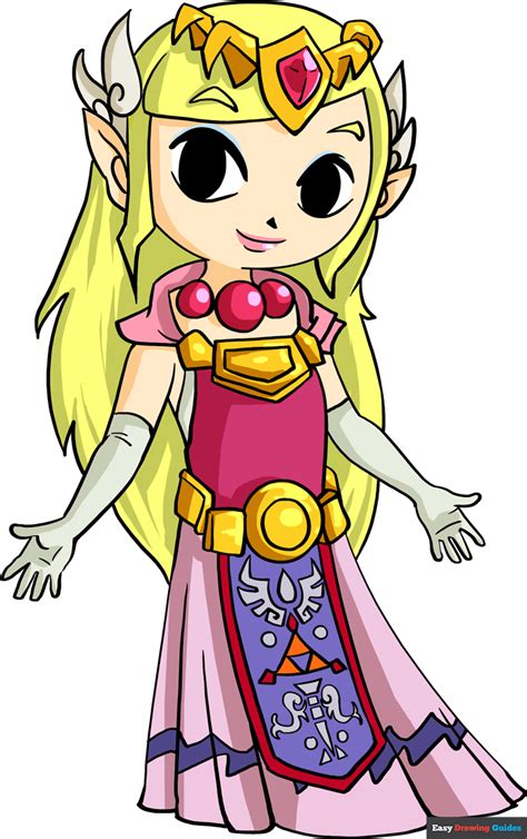 How to Draw Princess Zelda - Really Easy Drawing Tutorial