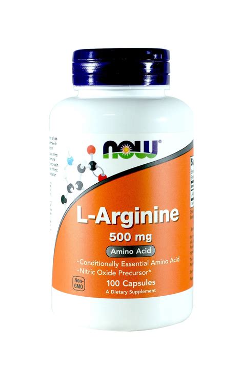 Now Foods Arginine 500mg 100 Capsules Pack Of 2