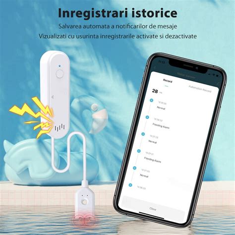 Senzor Inteligent De Inundatie Chucai Wi Fi Bluetooth Compatibil Cu